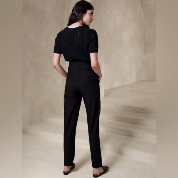 ❤️ NWOT! BANANA REPUBLIC HIGH RISE REFINED BLACK UTILITY PANTS, 2 (26) - Picture 2 of 15